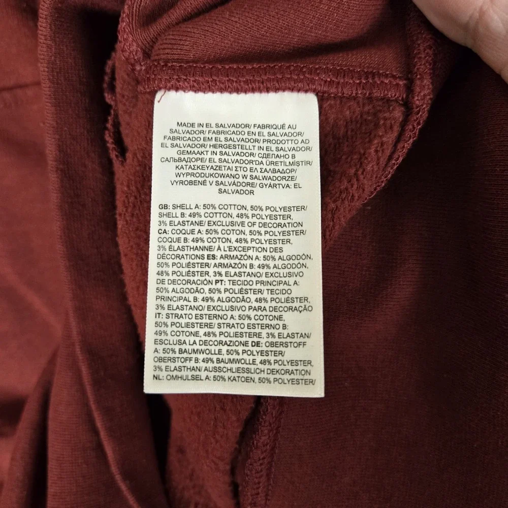 The North Face Heritage Patch 1/4 Zip Mens Large Pullover NF0A7UPF‎ Burgundy - Picture 5 of 9